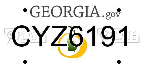 CYZ6191 Georgia License Plate