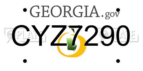 CYZ7290 Georgia License Plate