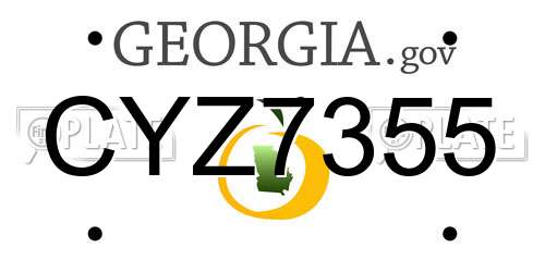 CYZ7355 Georgia License Plate