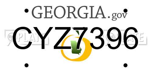 CYZ7396 Georgia License Plate