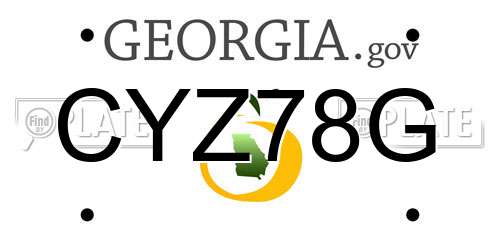 CYZ78G Georgia License Plate