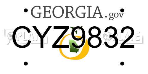 CYZ9832 Georgia License Plate