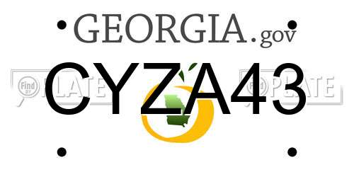 CYZA43 Georgia License Plate