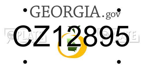 CZ12895 Georgia License Plate
