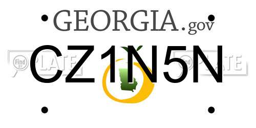 CZ1N5N Georgia License Plate