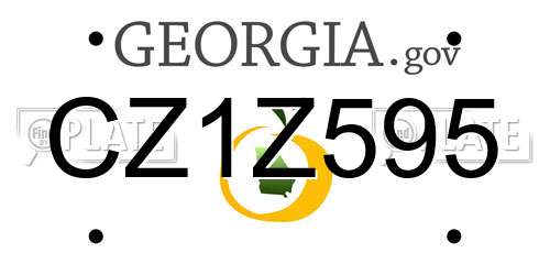 CZ1Z595 Georgia License Plate
