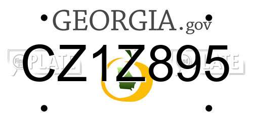 CZ1Z895 Georgia License Plate