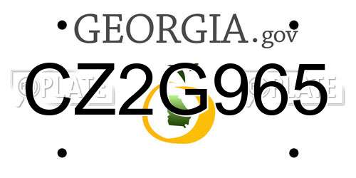 CZ2G965 Georgia License Plate