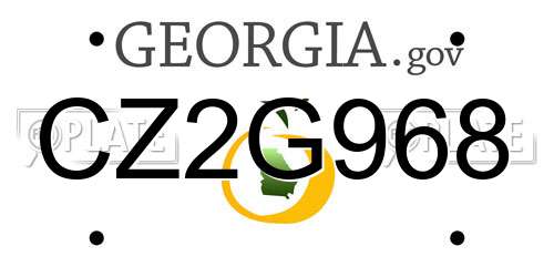 CZ2G968 Georgia License Plate
