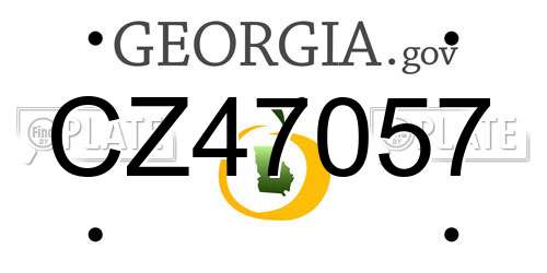 CZ47057 Georgia License Plate