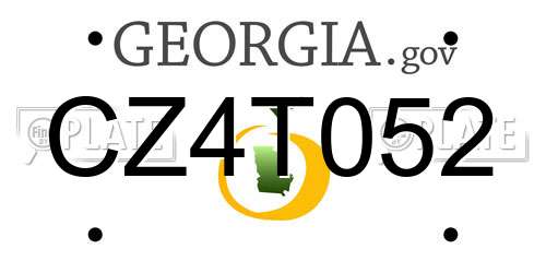 CZ4T052 Georgia License Plate
