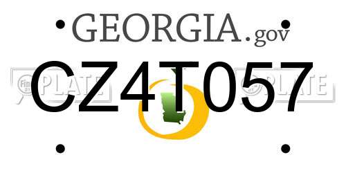 CZ4T057 Georgia License Plate