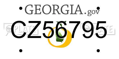 CZ56795 Georgia License Plate
