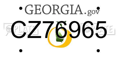 CZ76965 Georgia License Plate