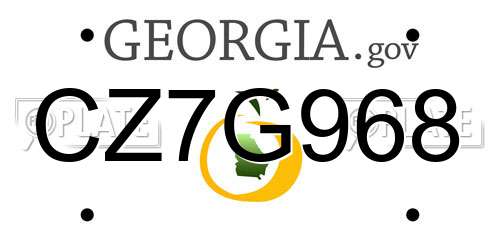 CZ7G968 Georgia License Plate