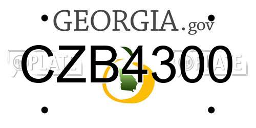 CZB4300 Georgia License Plate