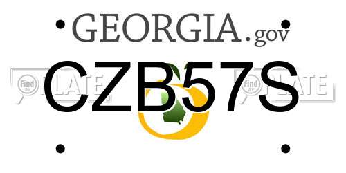 CZB57S Georgia License Plate