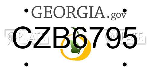CZB6795 Georgia License Plate