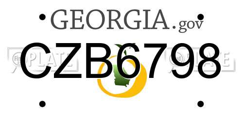 CZB6798 Georgia License Plate