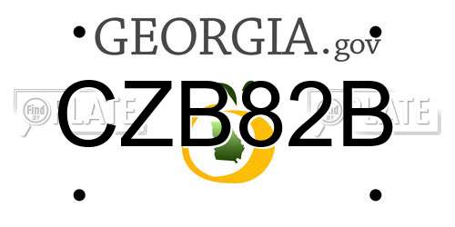 CZB82B Georgia License Plate