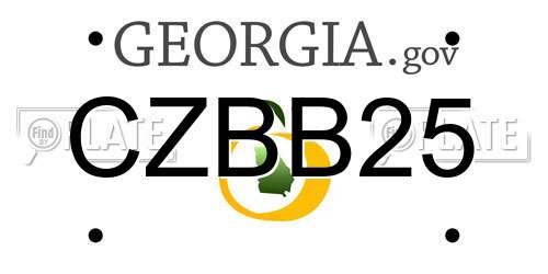 CZBB25 Georgia License Plate