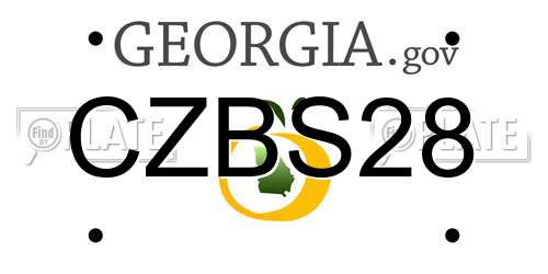 CZBS28 Georgia License Plate