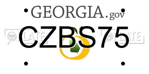 CZBS75 Georgia License Plate