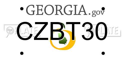 CZBT30 Georgia License Plate