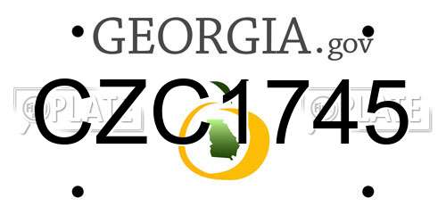 CZC1745 Georgia License Plate