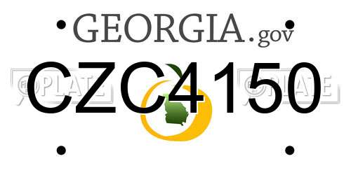 CZC4150 Georgia License Plate