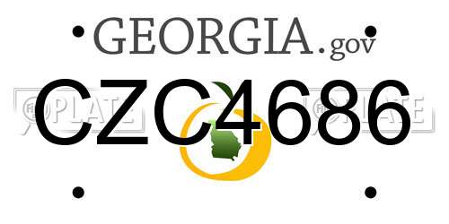 CZC4686 Georgia License Plate