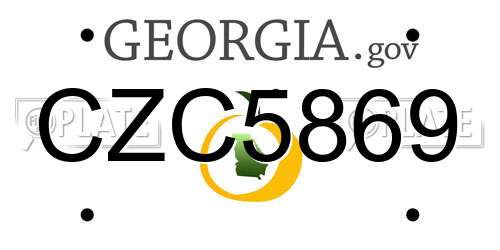 CZC5869 Georgia License Plate