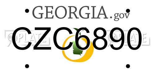 CZC6890 Georgia License Plate