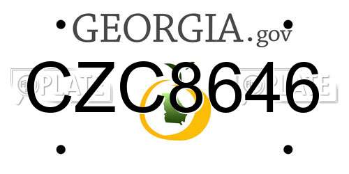 CZC8646 Georgia License Plate