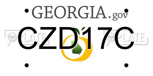 CZD17C Georgia License Plate