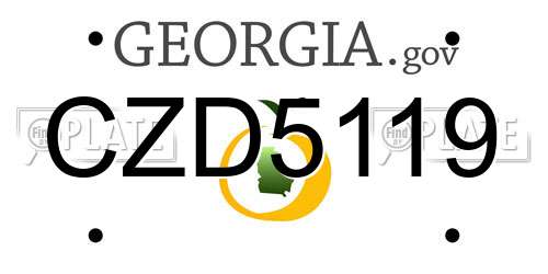 CZD5119 Georgia License Plate