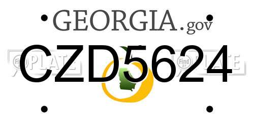 CZD5624 Georgia License Plate