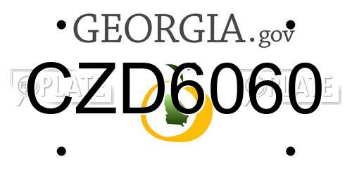 CZD6060 Georgia License Plate