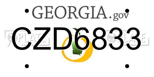 CZD6833 Georgia License Plate