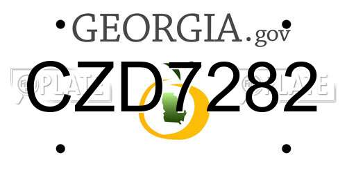 CZD7282 Georgia License Plate