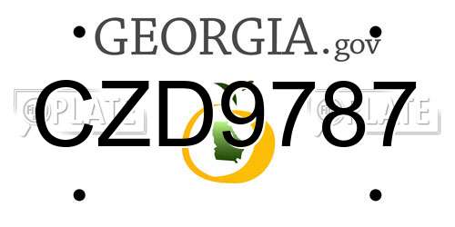 CZD9787 Georgia License Plate
