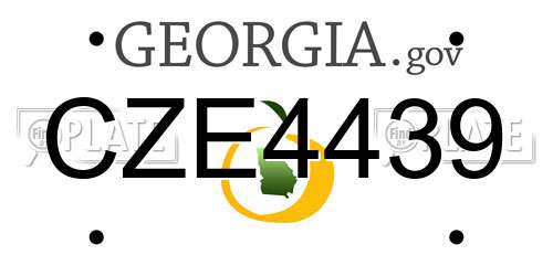 CZE4439 Georgia License Plate