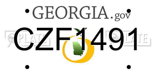 CZF1491 Georgia License Plate