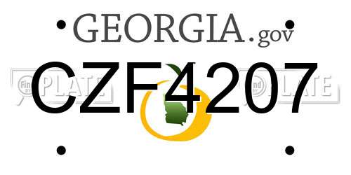 CZF4207 Georgia License Plate