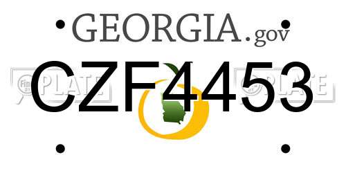 CZF4453 Georgia License Plate