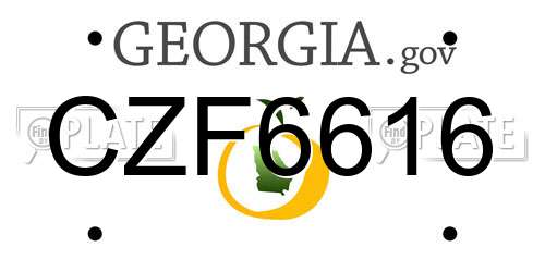 CZF6616 Georgia License Plate