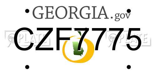 CZF7775 Georgia License Plate
