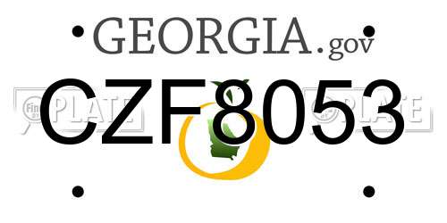 CZF8053 Georgia License Plate