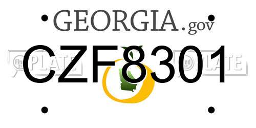 CZF8301 Georgia License Plate