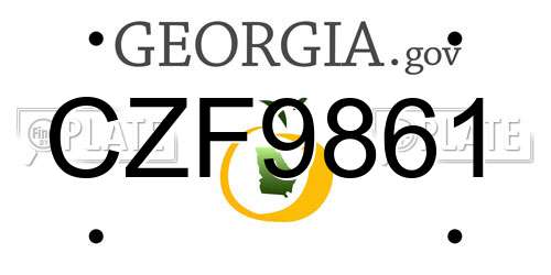 CZF9861 Georgia License Plate